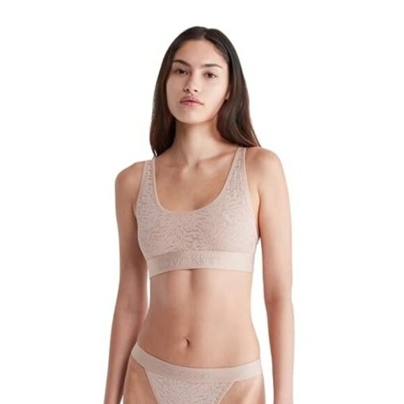 Calvin Klein Women's Intrinsic Unlined Bralette QF7340 Beige Size XS MSRP $40 - Picture 1 of 4